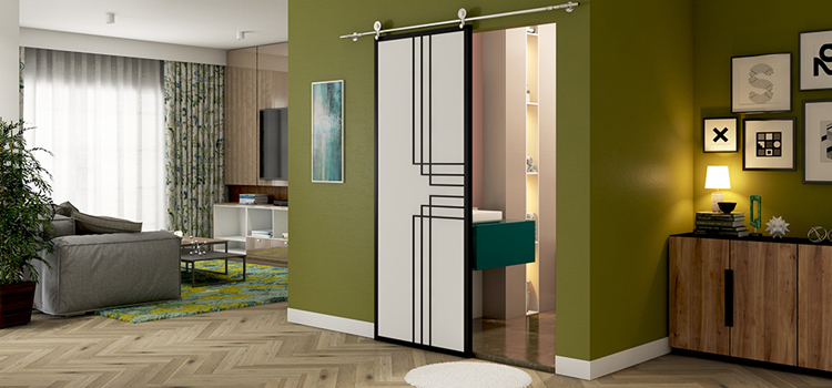 sliding bathroom door installation in Sunnyvale